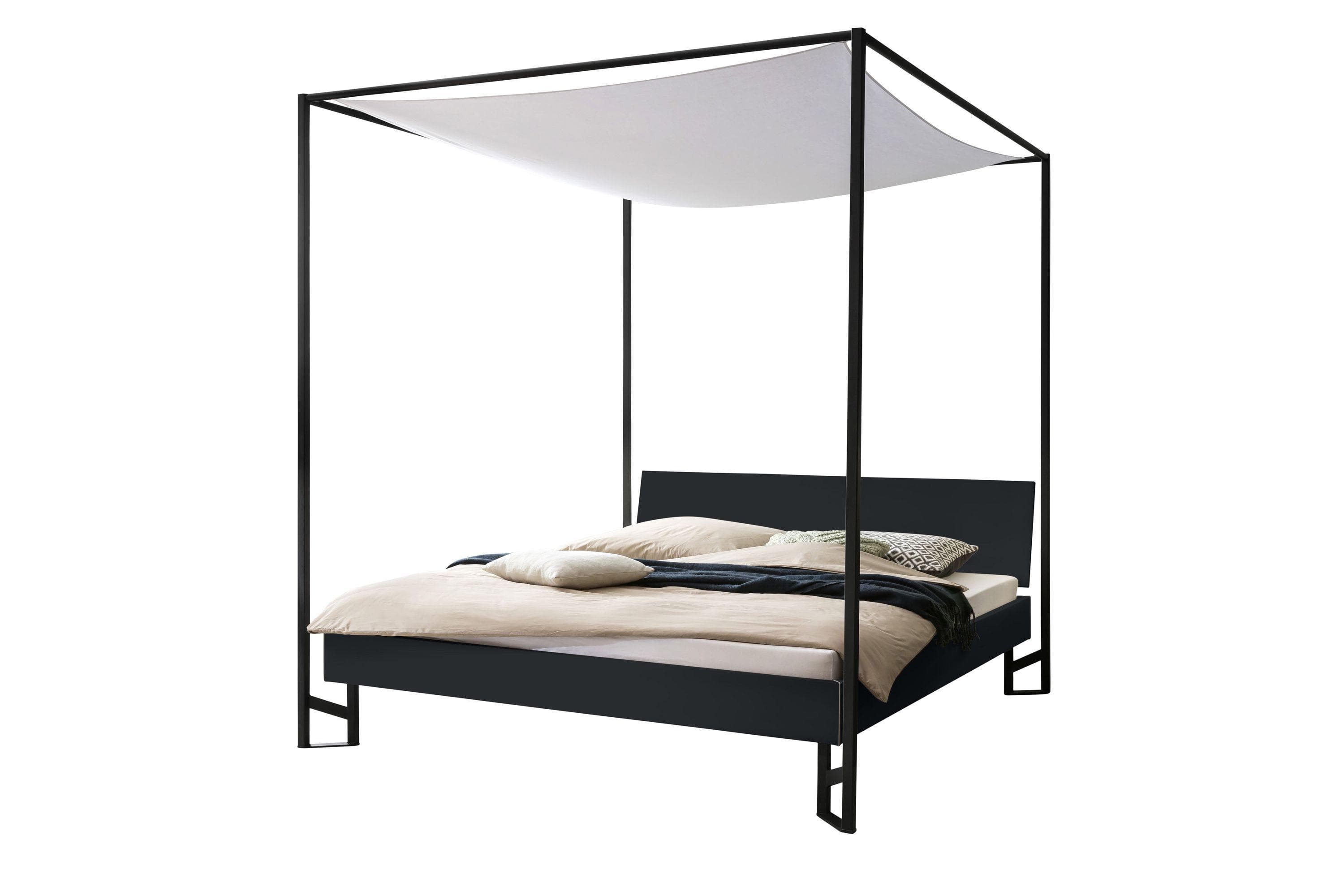 Holzbett HASENA VELUNA Anthrazit Metallgestell