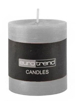 Kerze RUSTI Grau Zylinderförmig