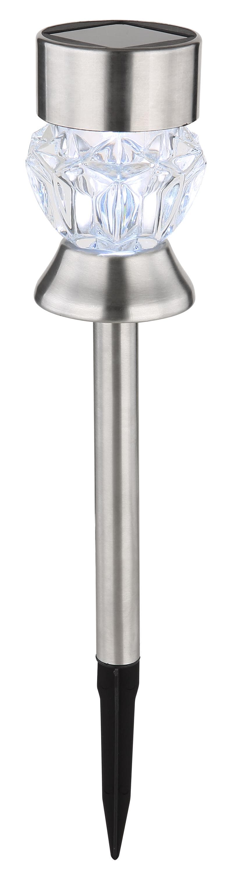 GLOBO LIGHTING LED Solarleuchte Garten Set Edelstahl Schwarz Matt