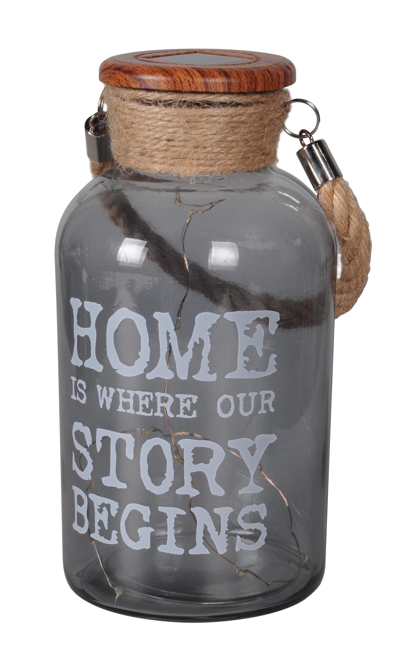 GLOBO LIGHTING LED Solarleuchte Garten Glas Holzoptik Warmweiß