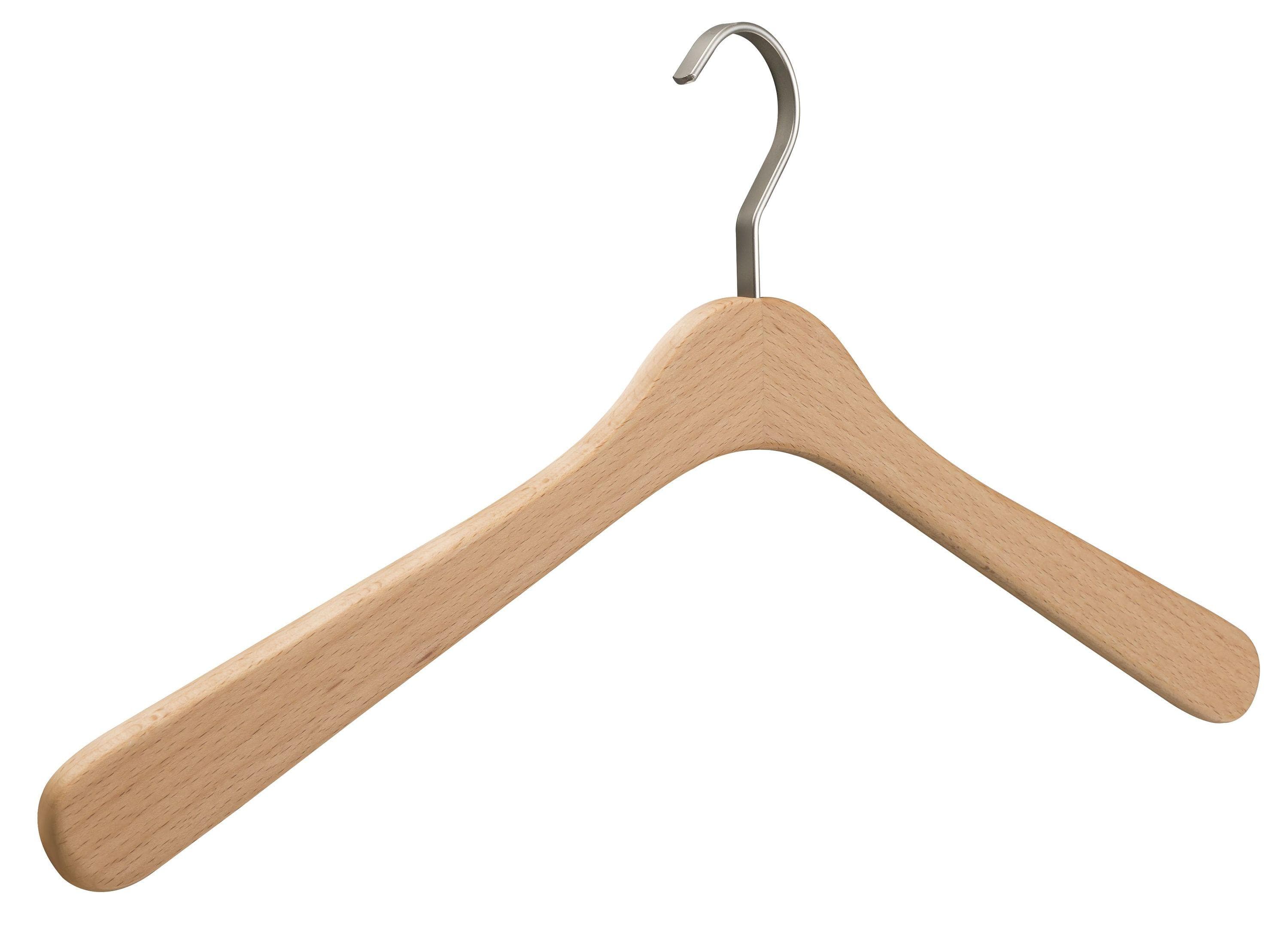 Kleiderbügel JASPER Buche Silber matt