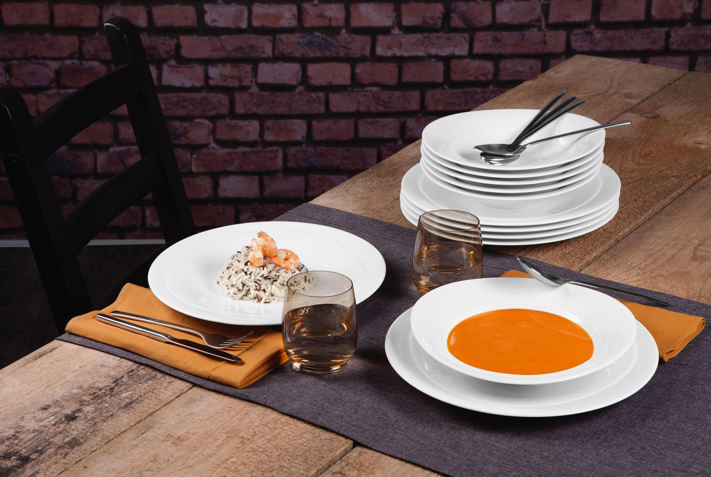 Seltmann Weiden Tafelservice Trio Weiß 12-teilig