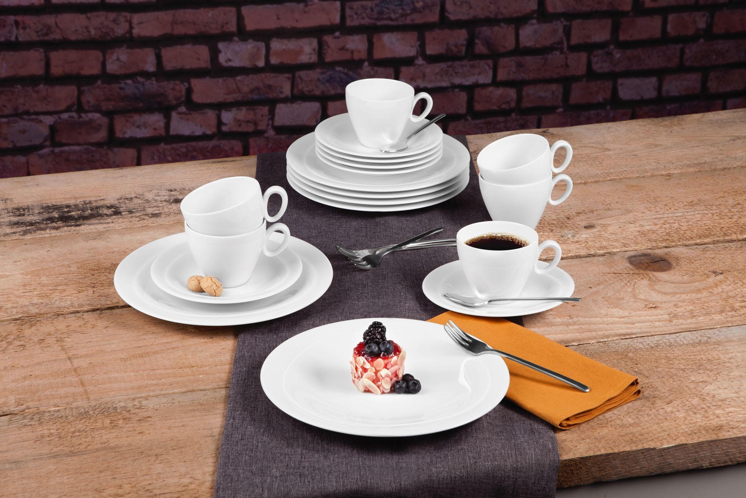Seltmann Weiden Kaffeeservice Trio Weiß 18er Set