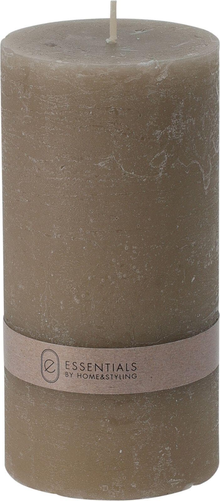 Kerze RUSTI Helltaupe Paraffin/Wachs