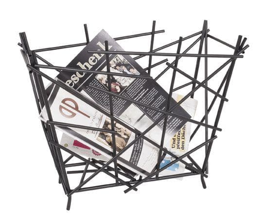 HAKU Zeitungsständer MIKADO Schwarz Metall
