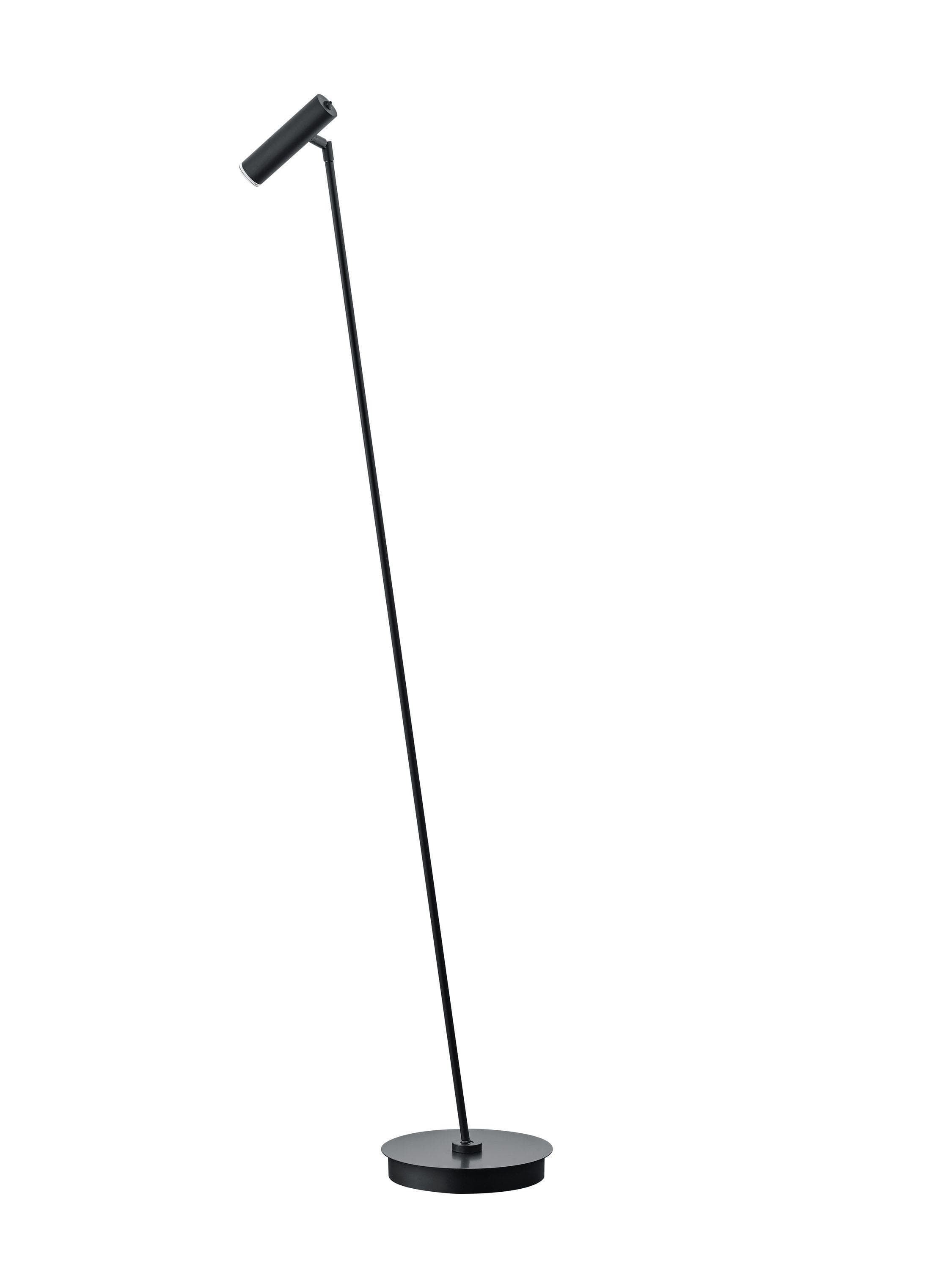 B-LEUCHTEN Schwarz LED Stehlampe mit Schalter und Schwenkfunktion