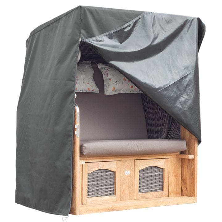 LC Garden deVries Premium Schutzhülle für Strandkörbe - Atmungsaktiv & Dunkelgrau