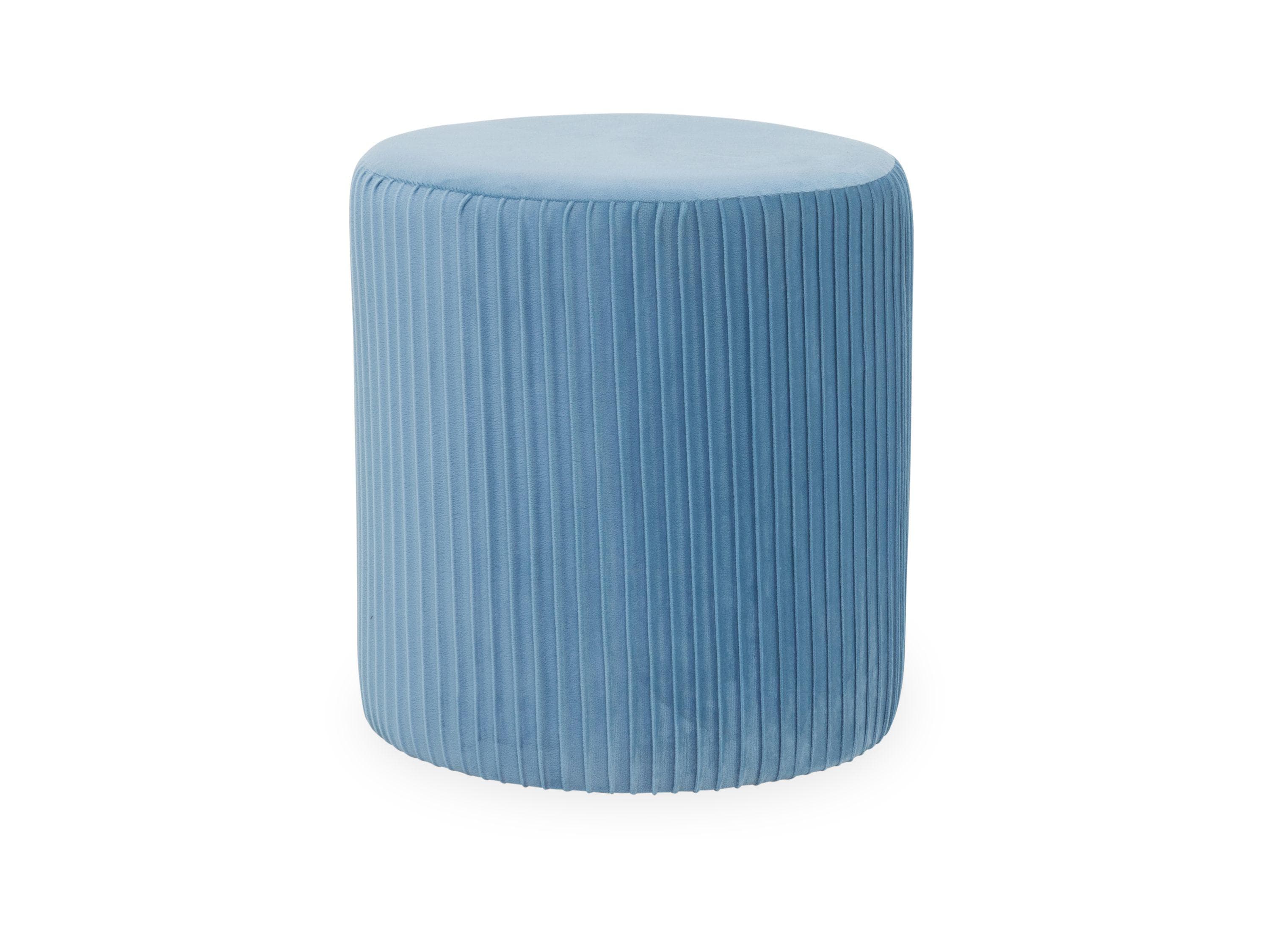 Casa Nova Hocker Hellblau Samt