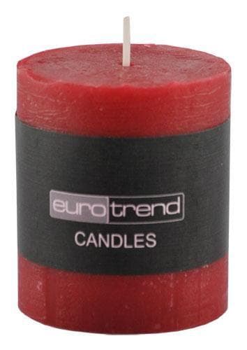 Kerze RUSTI Rot Zylinderform