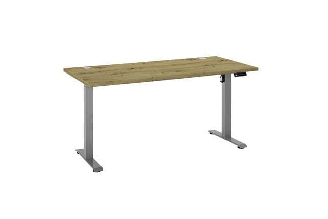 Vito Schreibtisch PRONTO Eiche Dekor Aluminium Silber