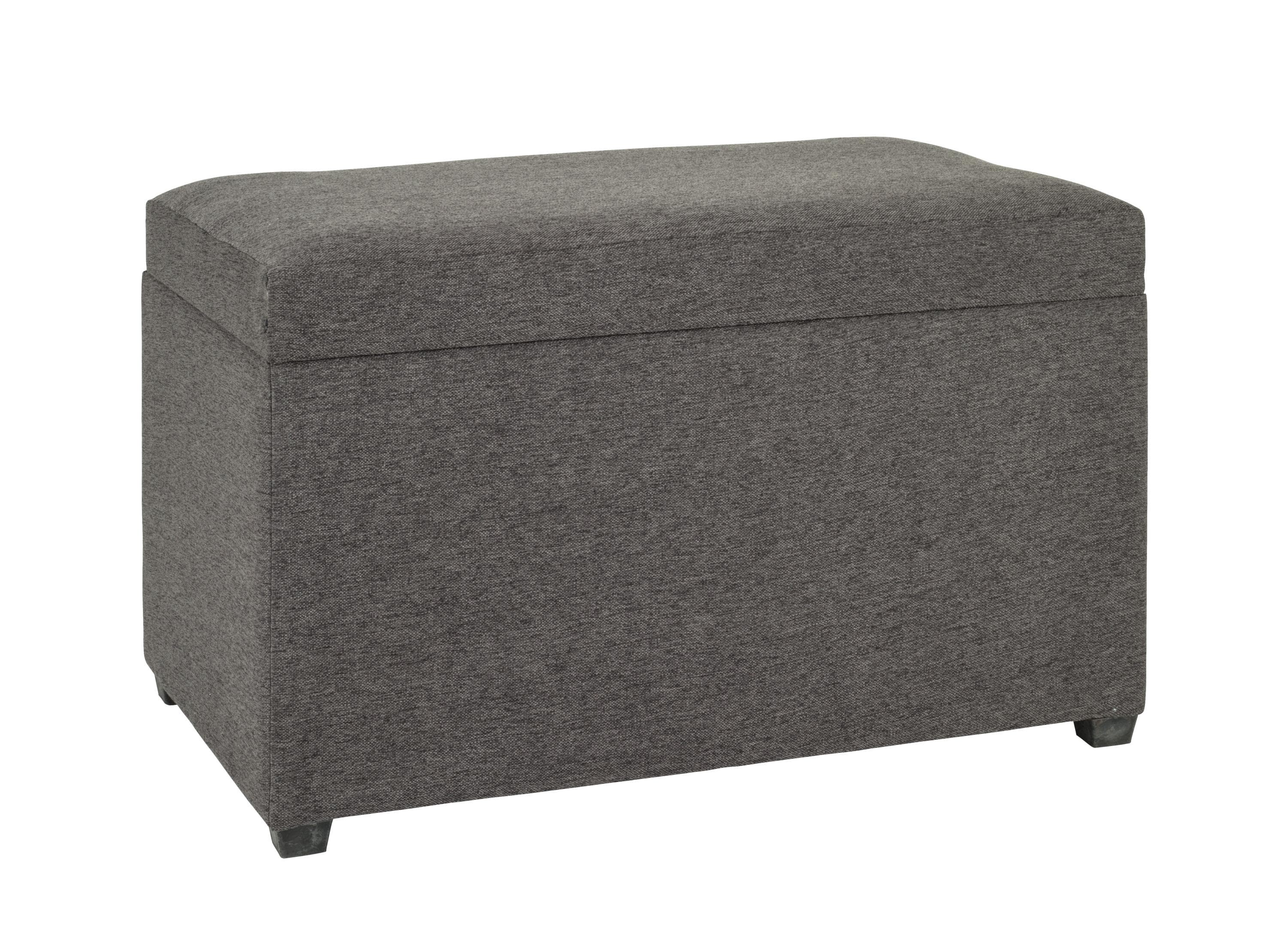 Anthrazit Sitztruhe mit Textilgewebe | MDF