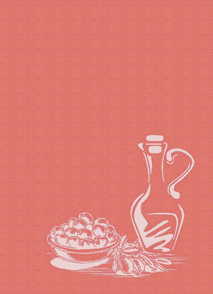 Geschirrtuch OLIVE Tomate 55% Leinen 45% Baumwolle