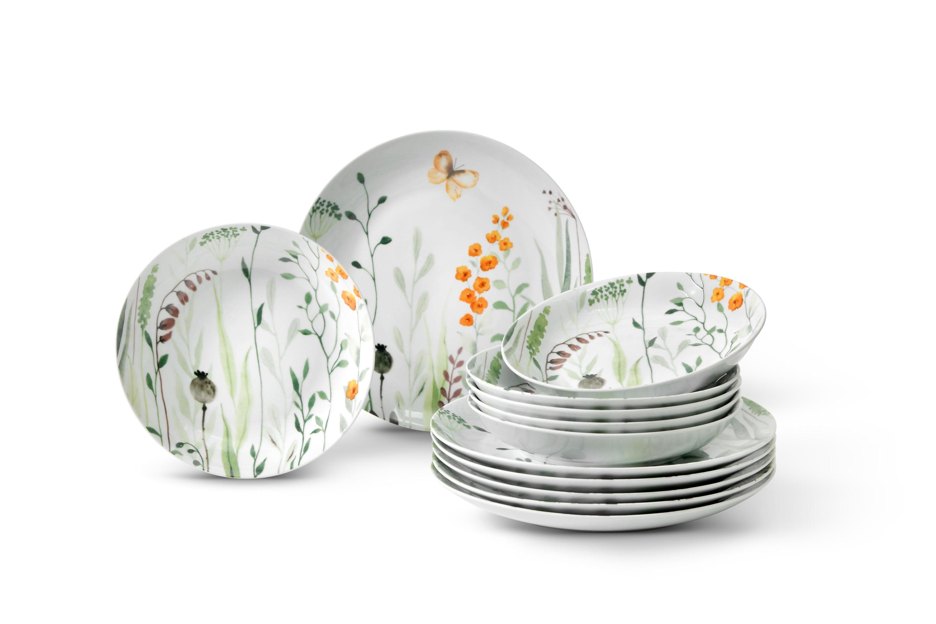 Tafelservice FLOWER bunt 12-teilig bongusto