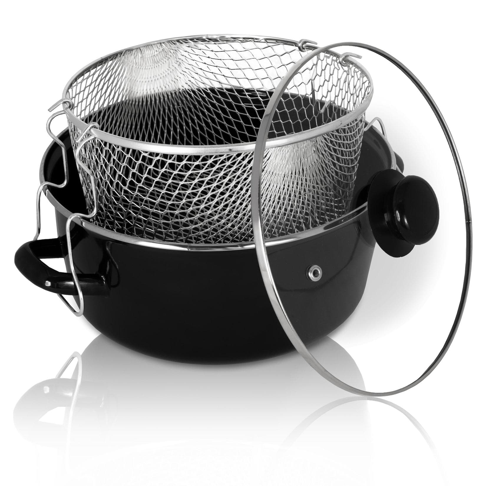 Karl Krüger Pommes-Frites-Topf 24 cm Schwarz
