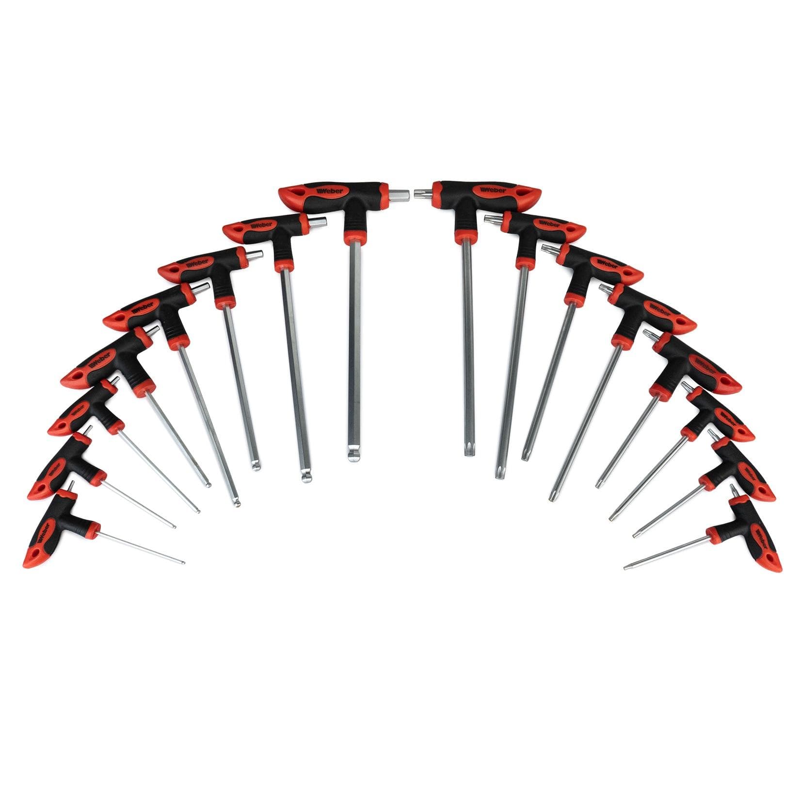 Weber GmbH Steckschlüssel T-Griff Steckschlüsselsatz 16-teilig Ergonomisch