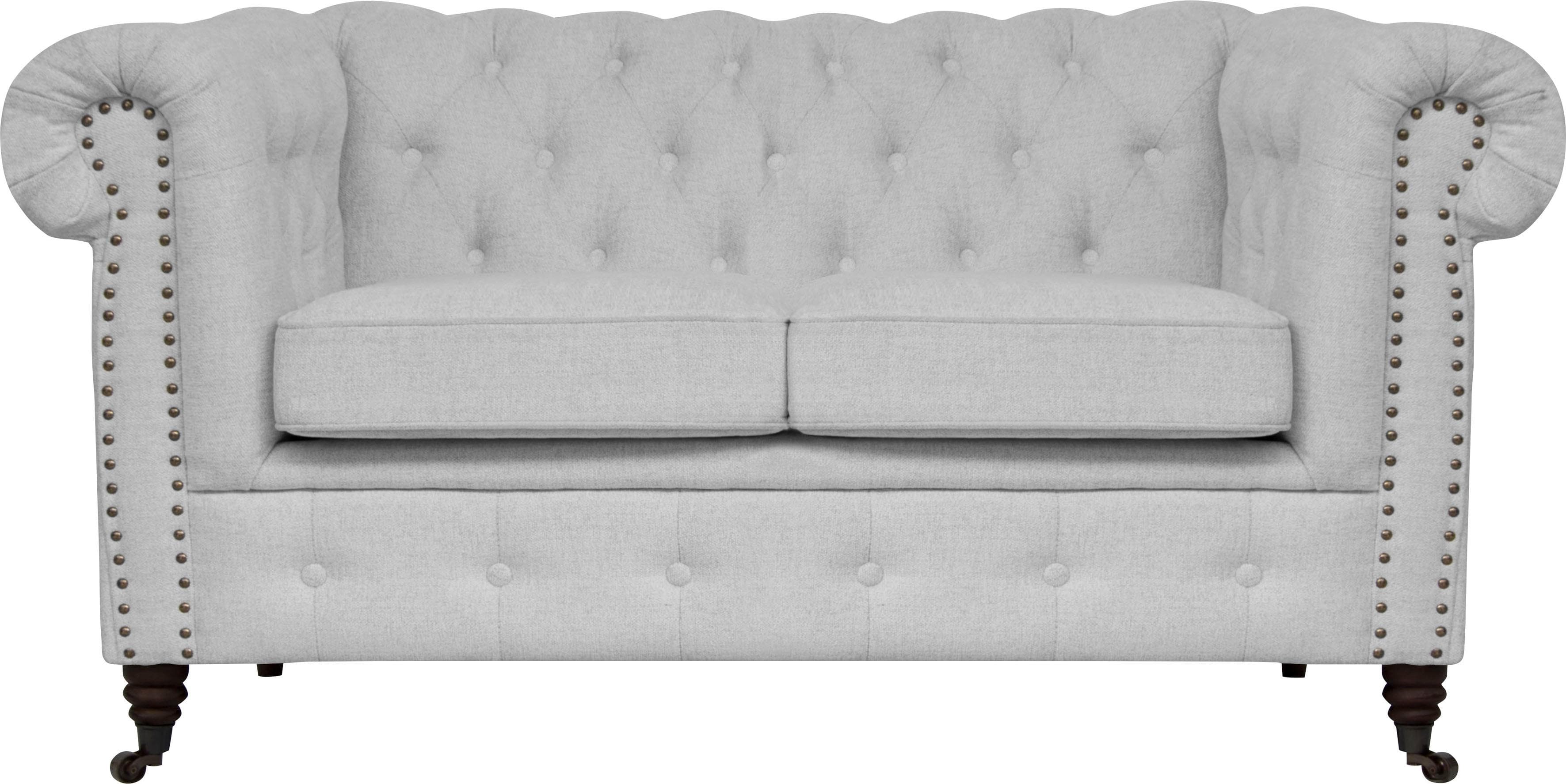 Home Affaire Chesterfield-Sofa Aarburg Grau 2-Sitzer