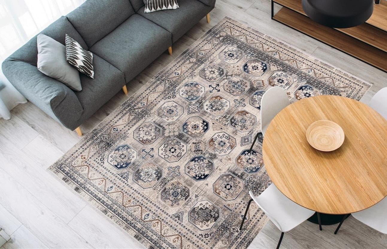 Vintage Teppich in bunten, multi-Farben