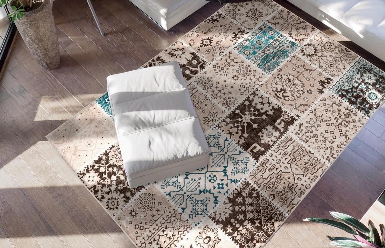Calo-deluxe Ruzica-404 Teppich Taupe Vintage Design