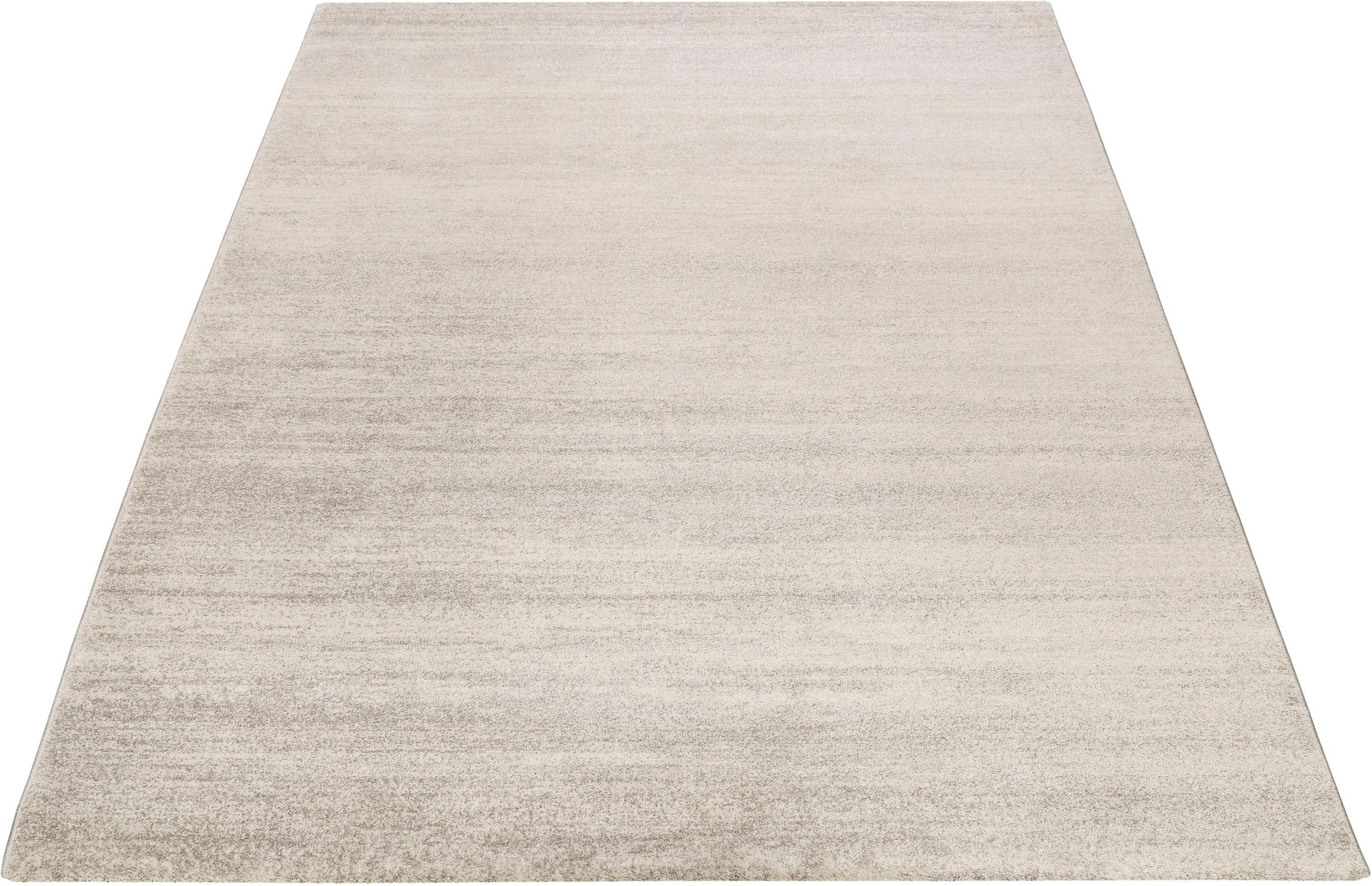WECON HOME Teppich Island Beach Grau Uni Kurzflor