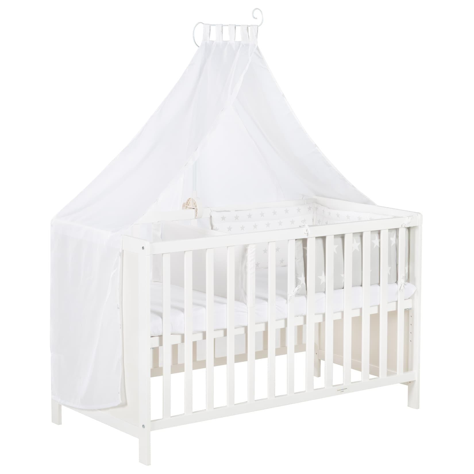 roba Multifunktionsbett Sterne Grau Beistellbett mit Matratze