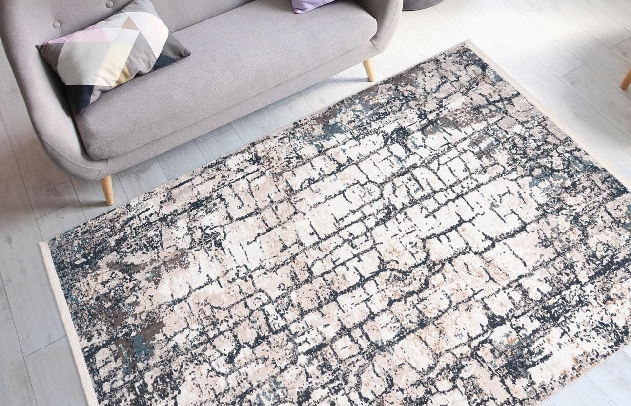 ME GUSTA Teppich Akropolis 125 Vintage-Look Blau Grau