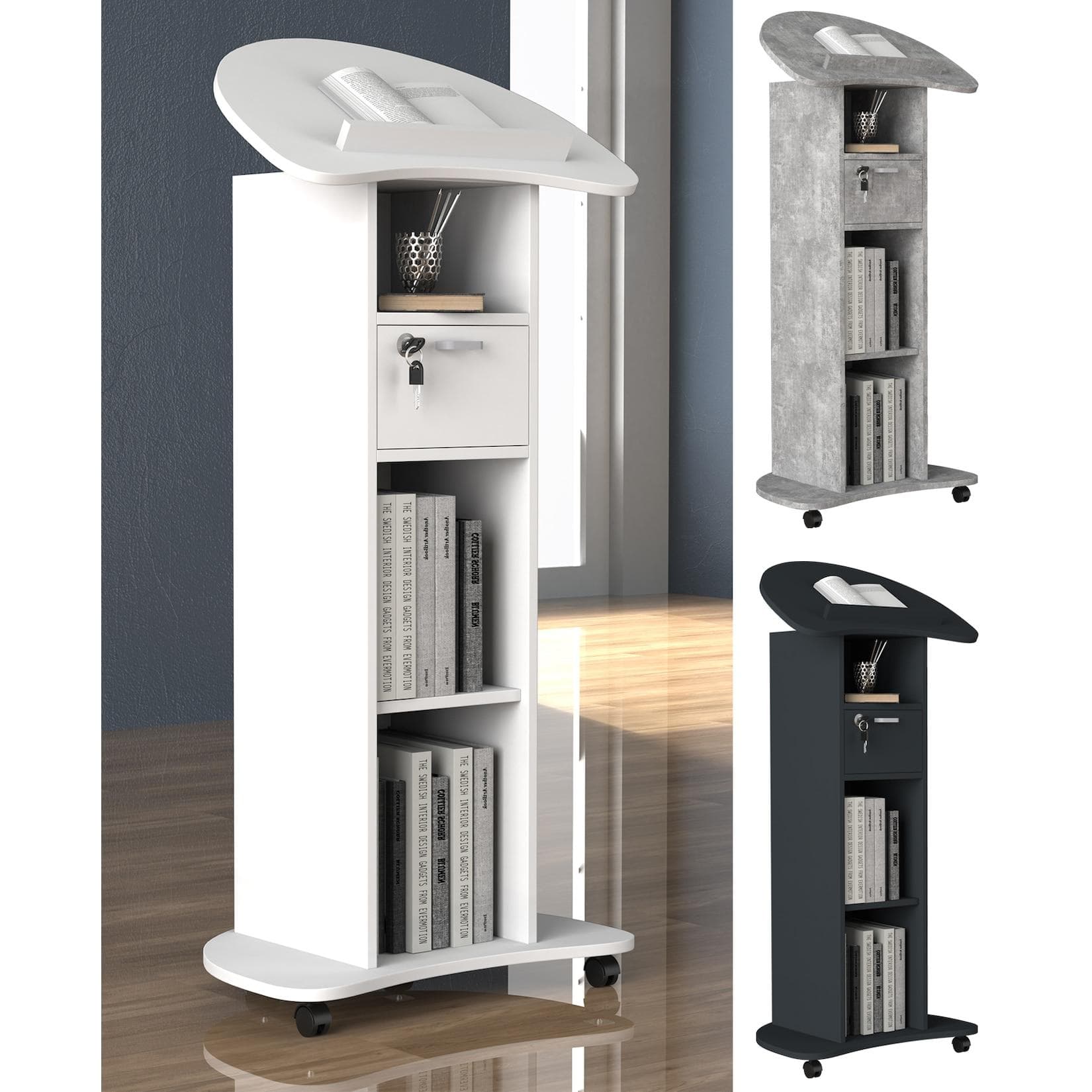 Holz Stehpult mit Rollen - Ideal für Reden & Präsentierungen