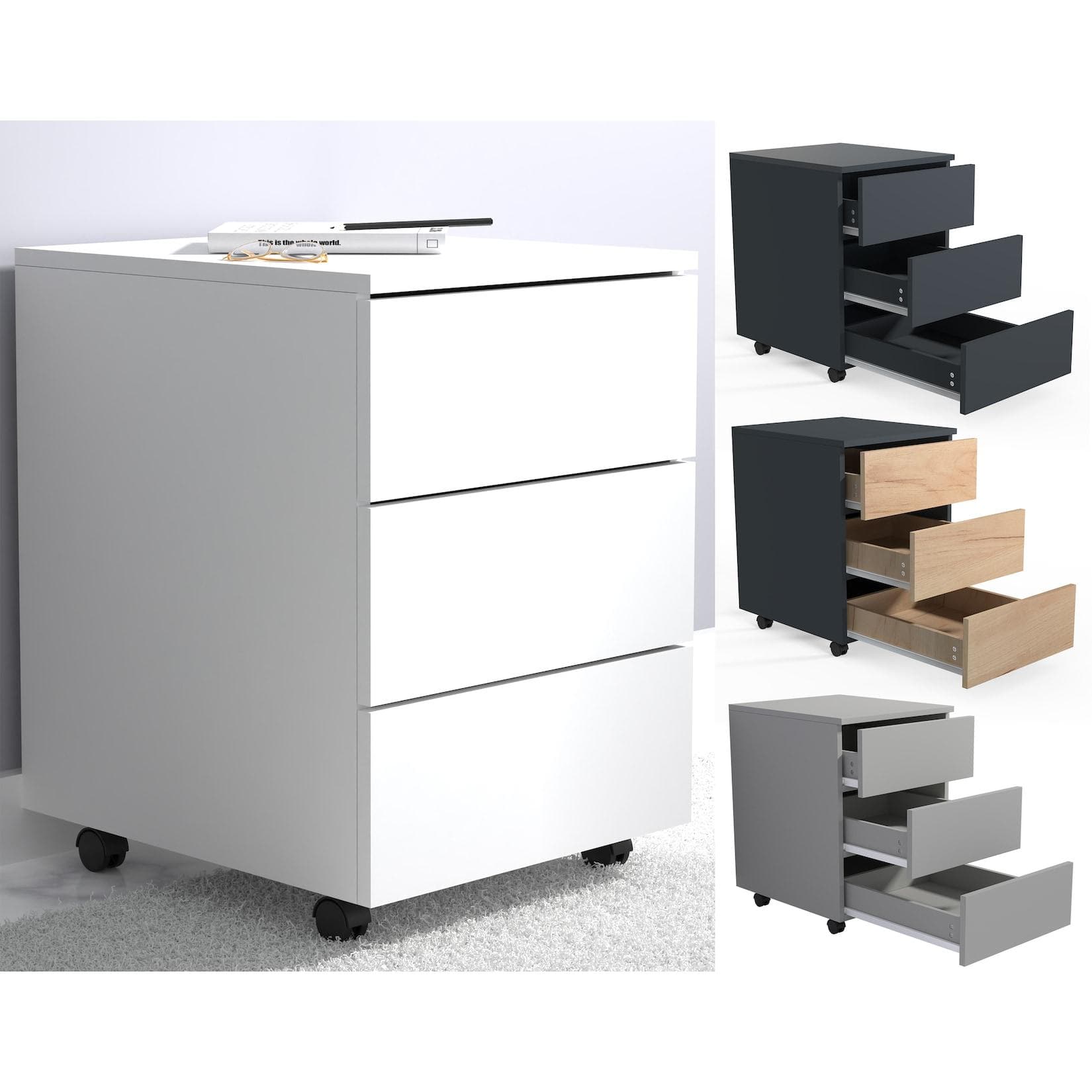 VCM Rollcontainer Dalosa Braun Push-to-Open S0G4P0QO