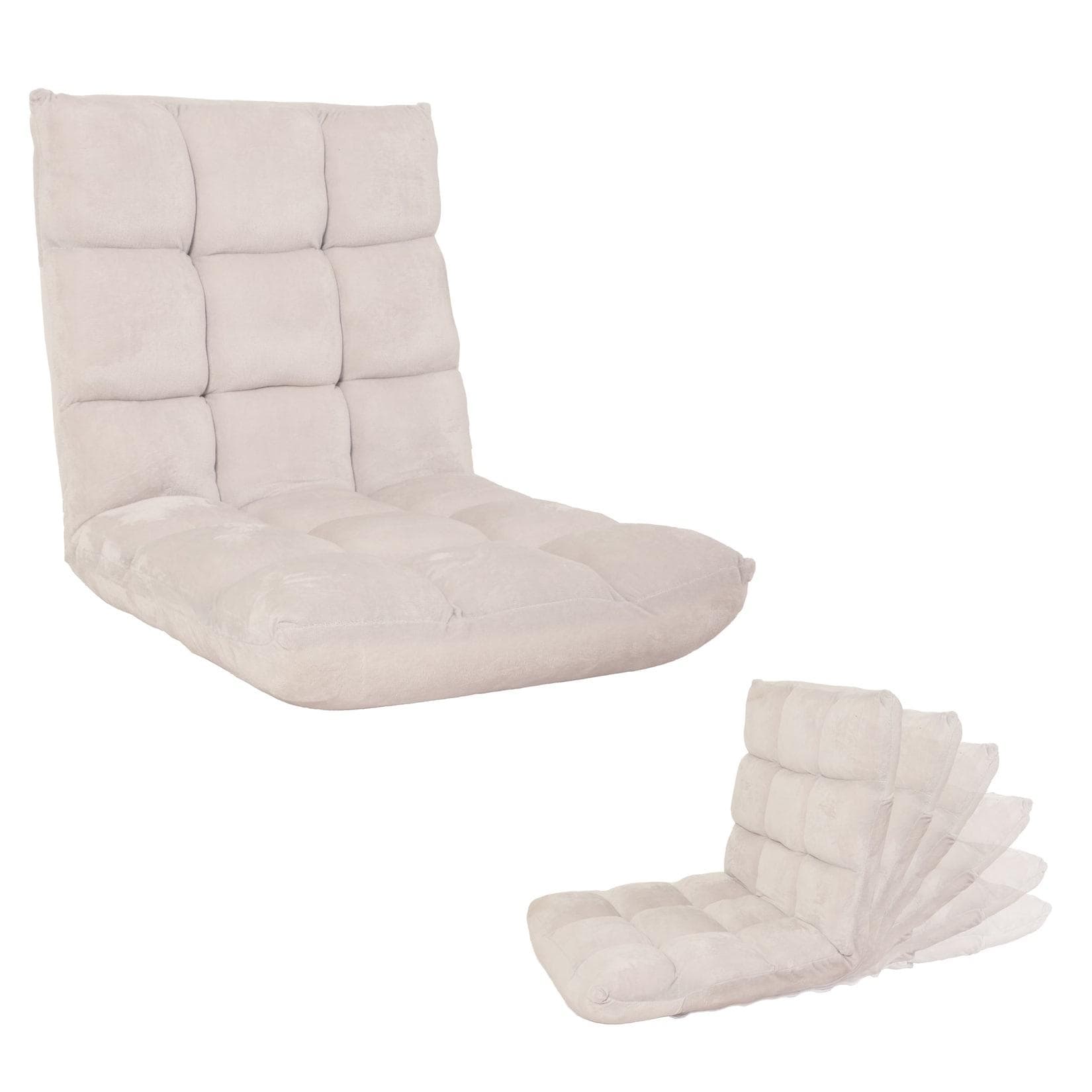 Bodensessel MCW-N43 Relaxsessel Bodenkissen Klappsessel 6 Relaxpositionen