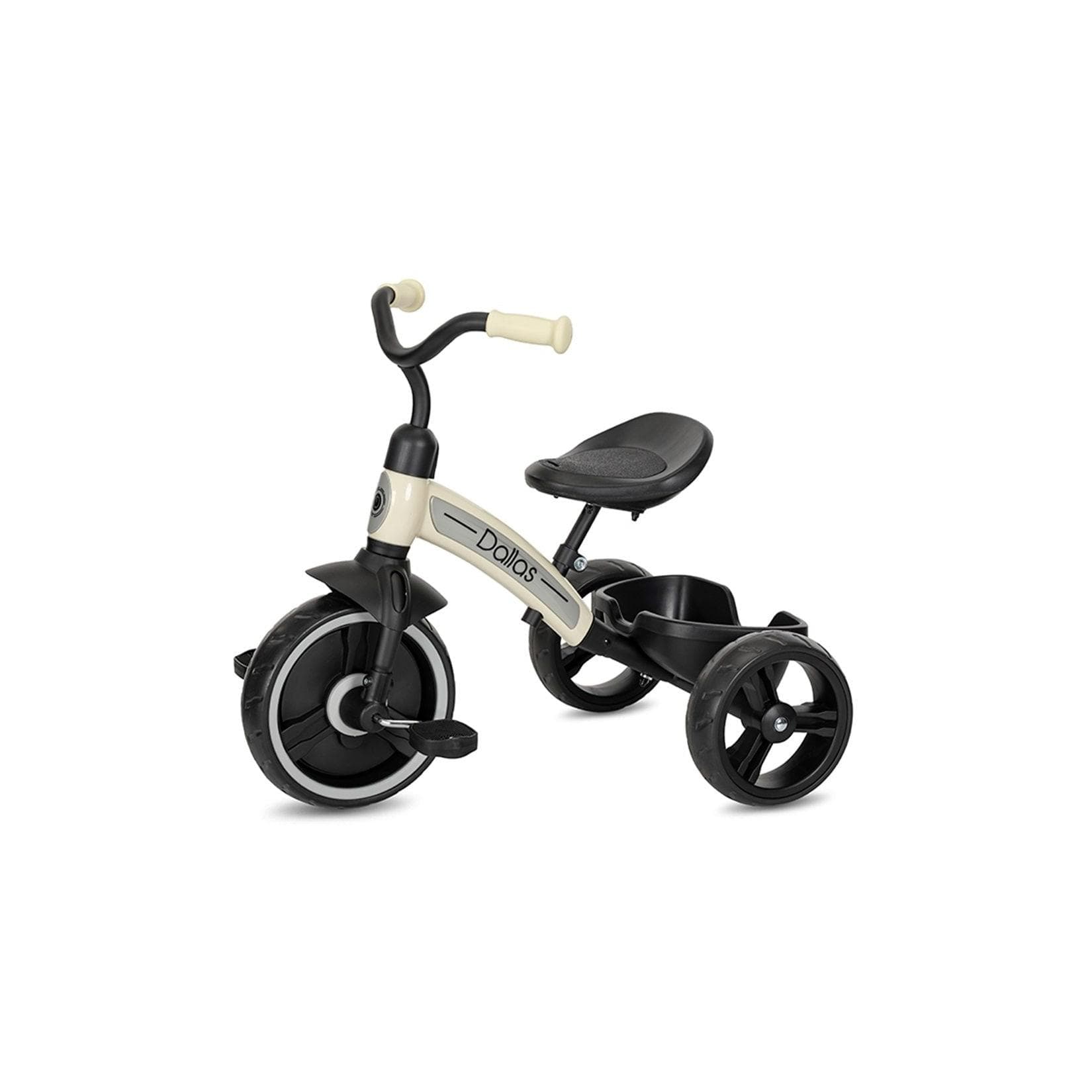 Lorelli Dreirad Dallas ergonomischer Sitz höhenverstellbar EVA-Räder Korb beige
