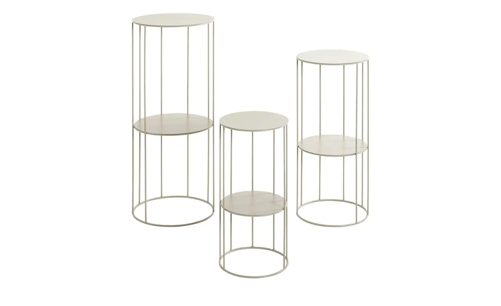 HAKU Blumentisch Set in Kaschmirgrau - Metall & Stahl