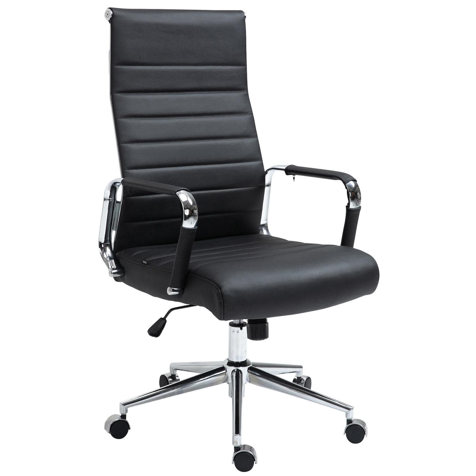 TPFLiving Bürostuhl Koro Echtleder Braun Modern