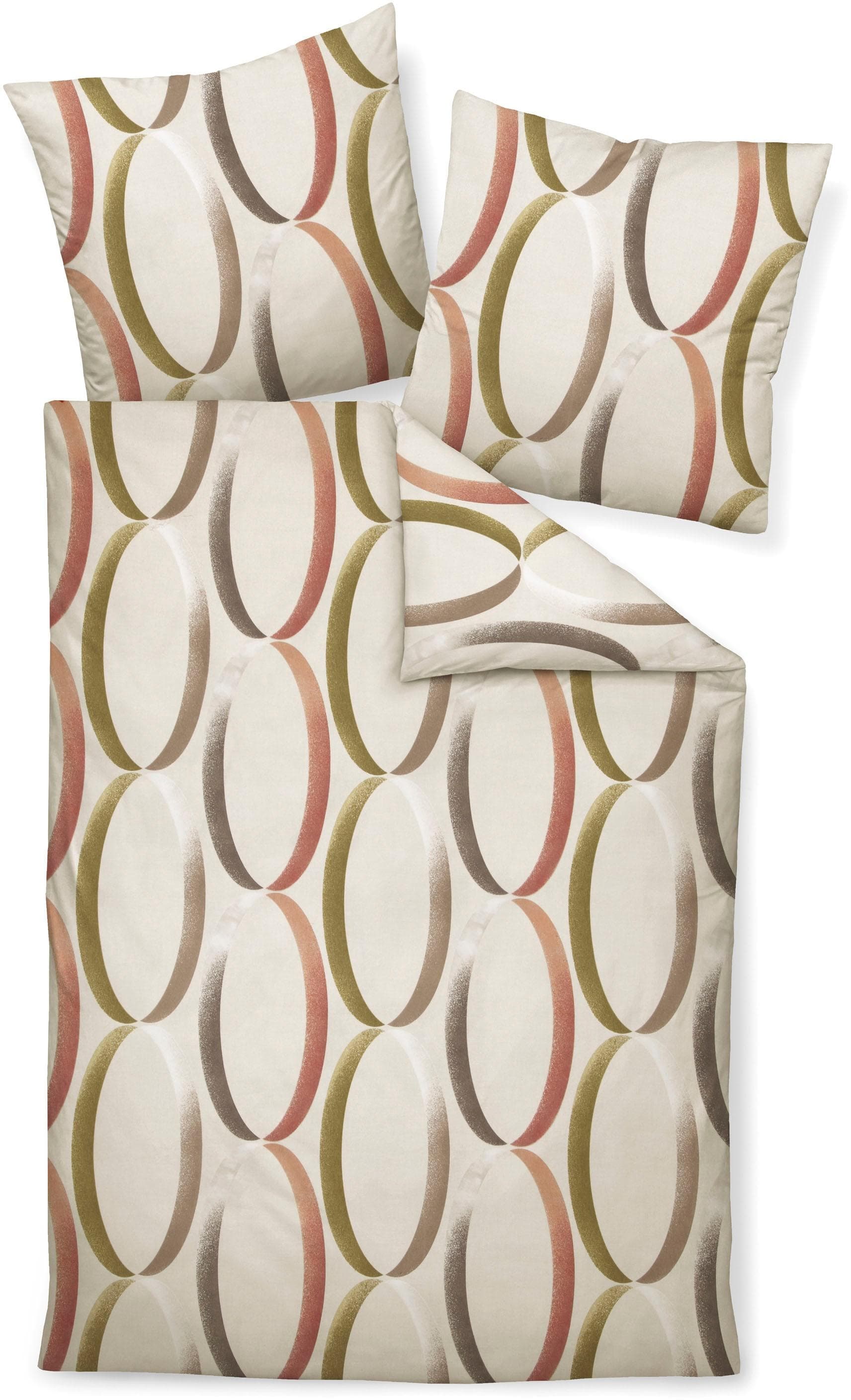 Janine Feinbiber Bettwäsche Taupe Siena mit Reißverschluss