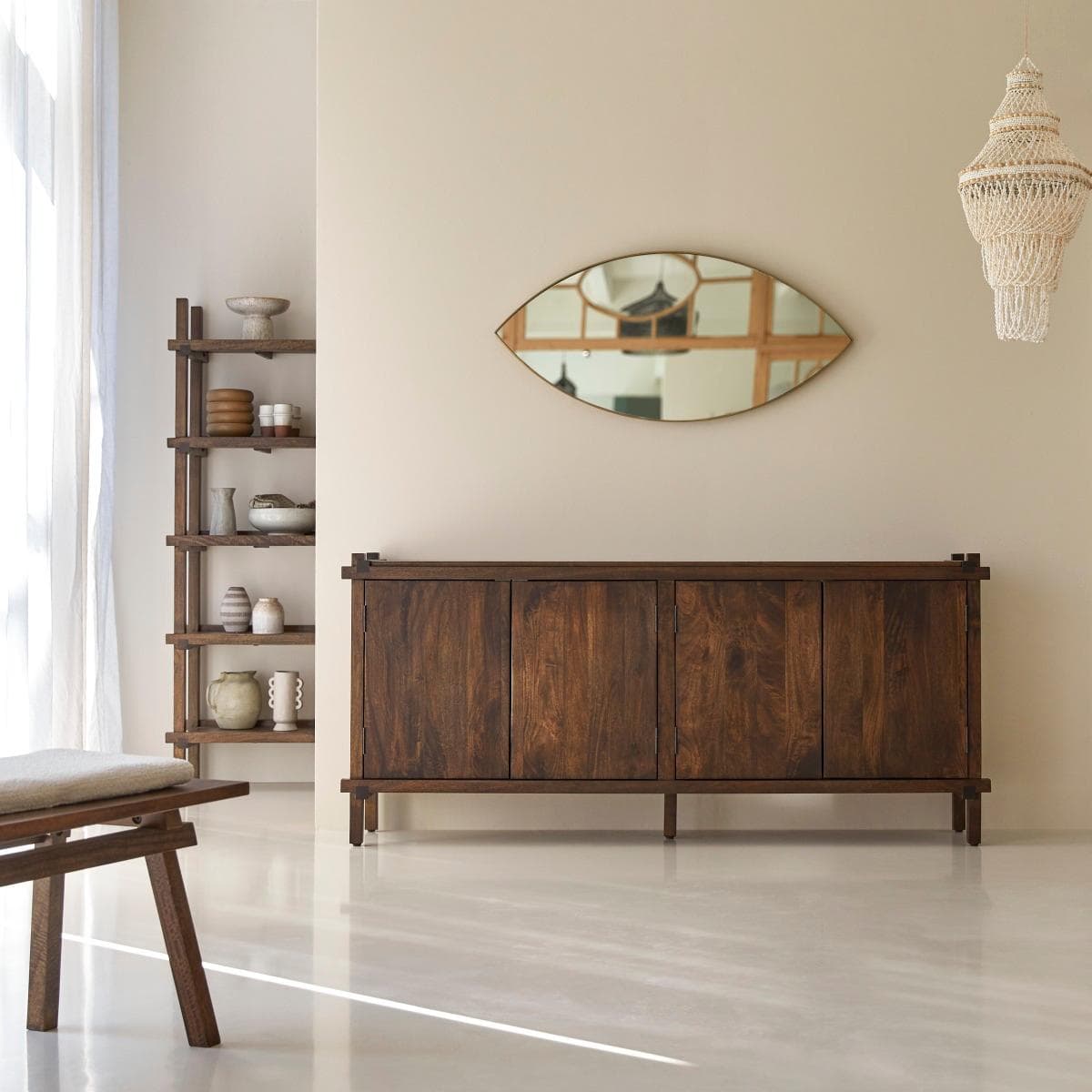 Sideboard Arko aus Mangoholz 190 cm