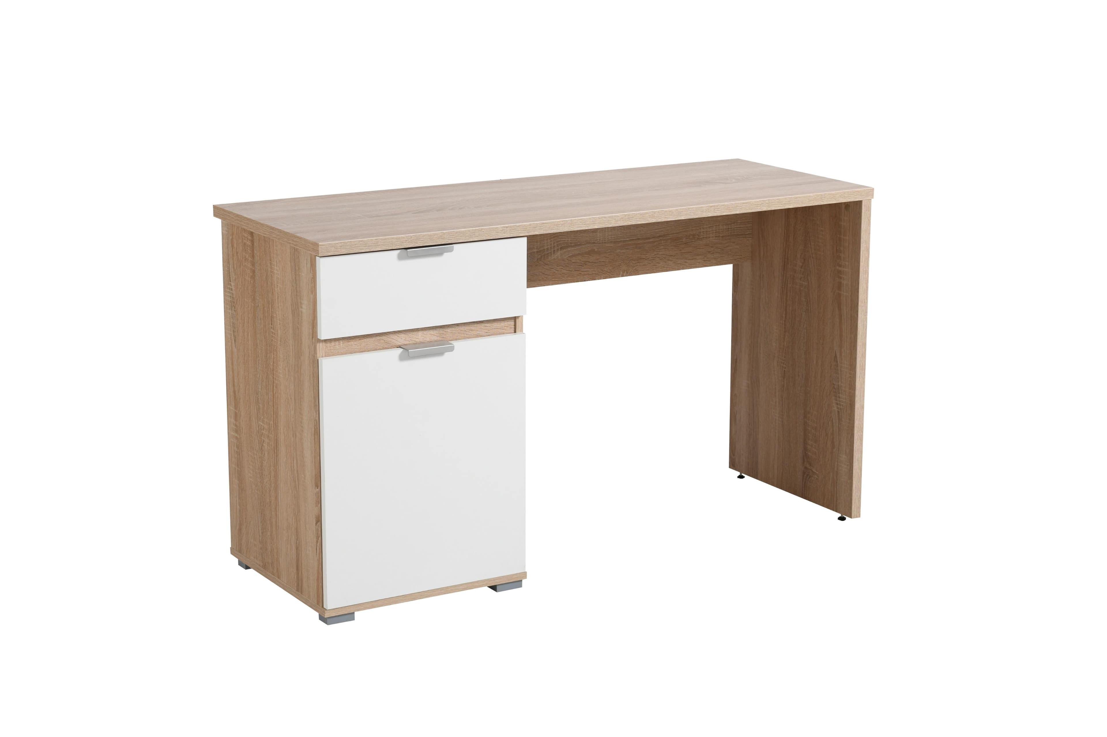 Schreibtisch INOSIGN Jan Sonoma Eiche/Opaque Weiß