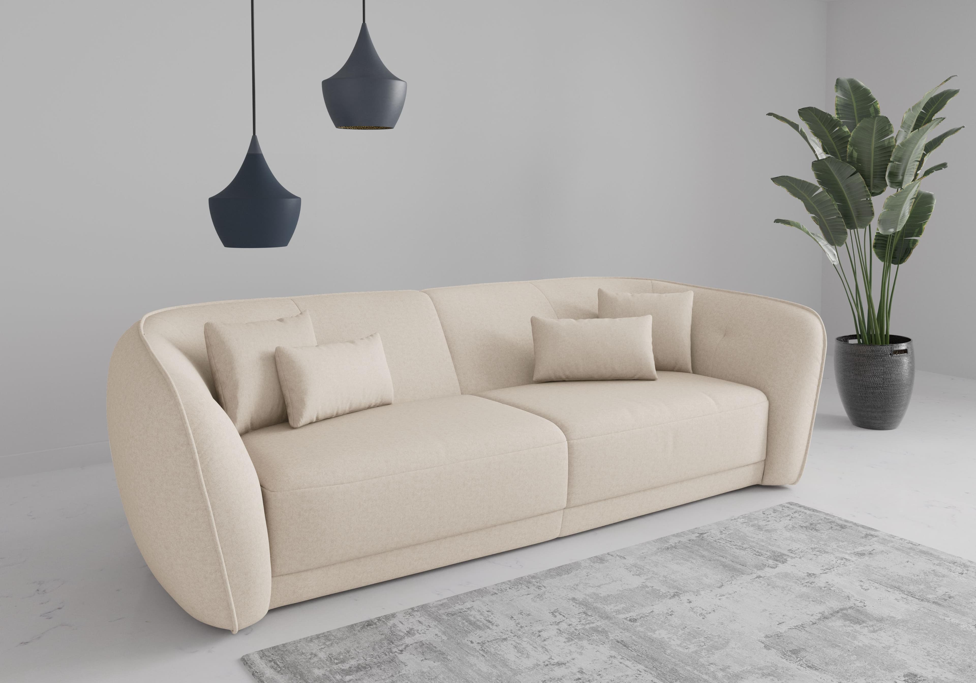 Sit & More Big-Sofa Neapel Creme 4-Sitzer