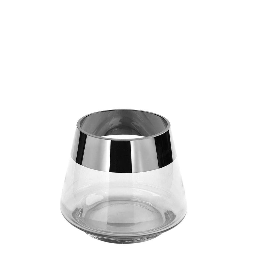 Fink Jona Teelichthalter Silber-Transparent - Romantische Lichtakzente