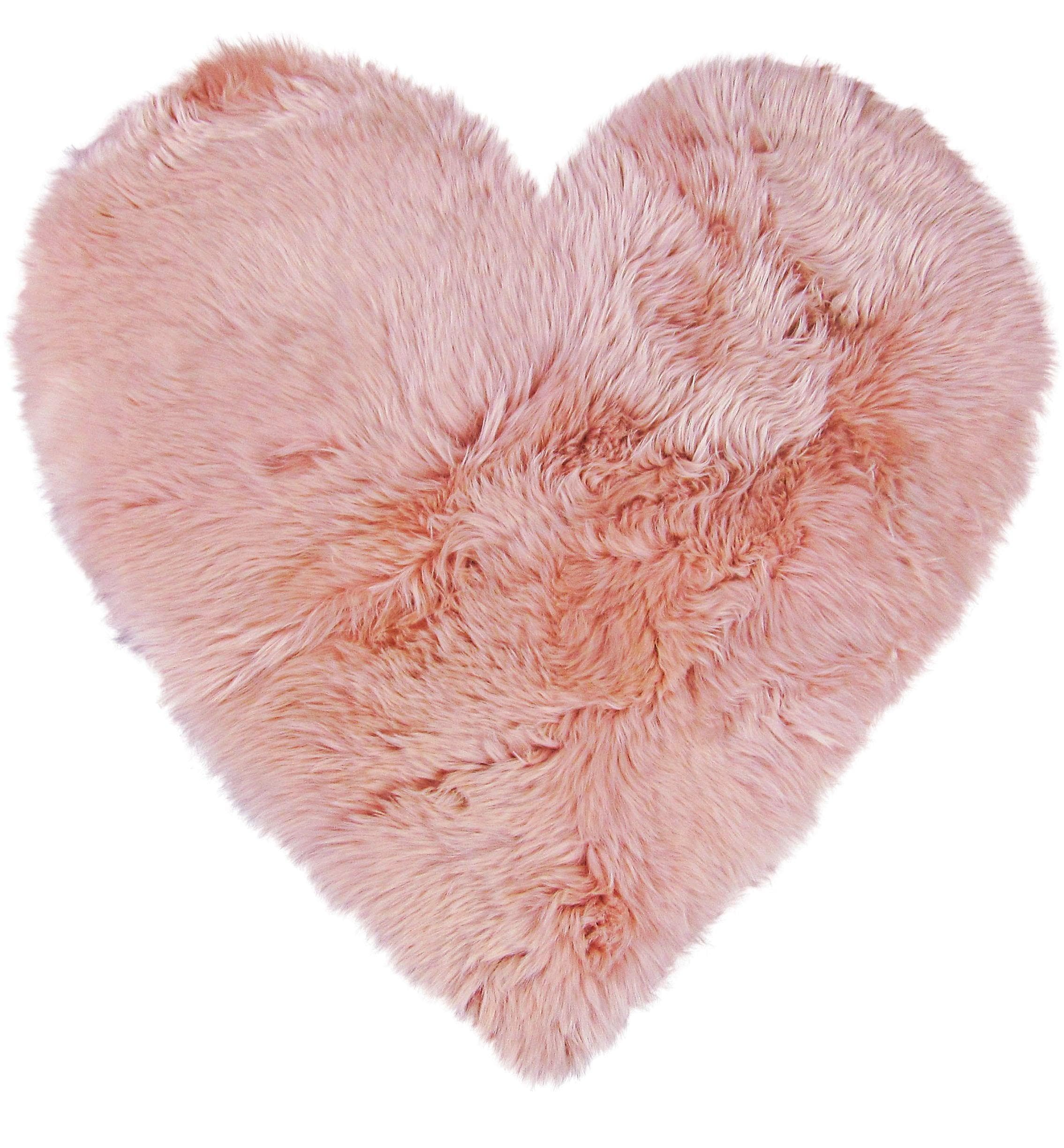 Heitmann Felle Fellteppich Herz Rosa Lammfell Premium