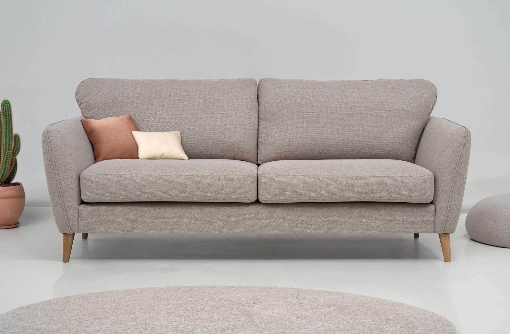 Home Affaire MARSEILLE 3-Sitzer Sofa Beige Landhausstil