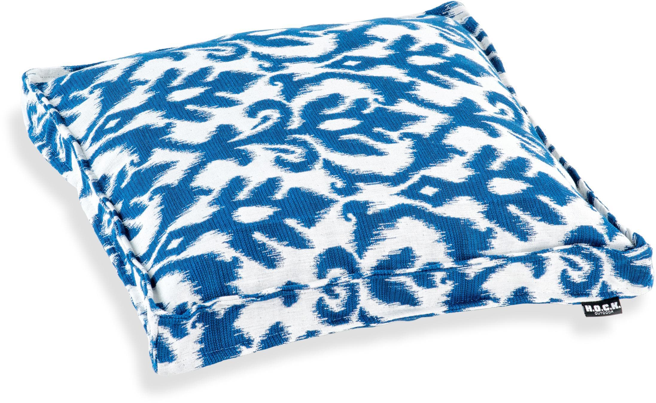 H.O.C.K. Sitzkissen Gorsay Blue No 16 Blau Gemustert Outdoor