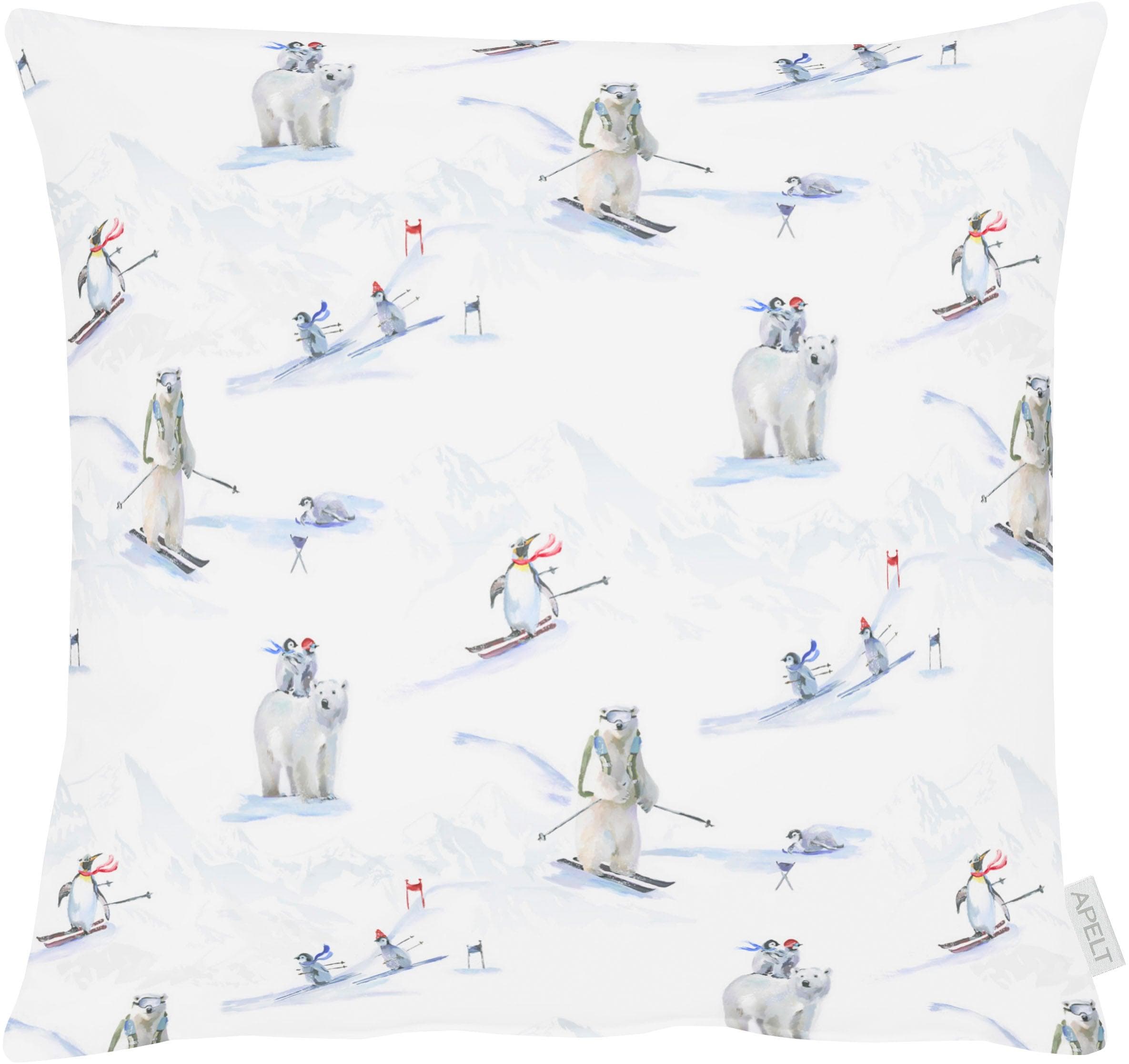 Apelt Dekokissen Winterwelt Blau Weiß 48x48cm