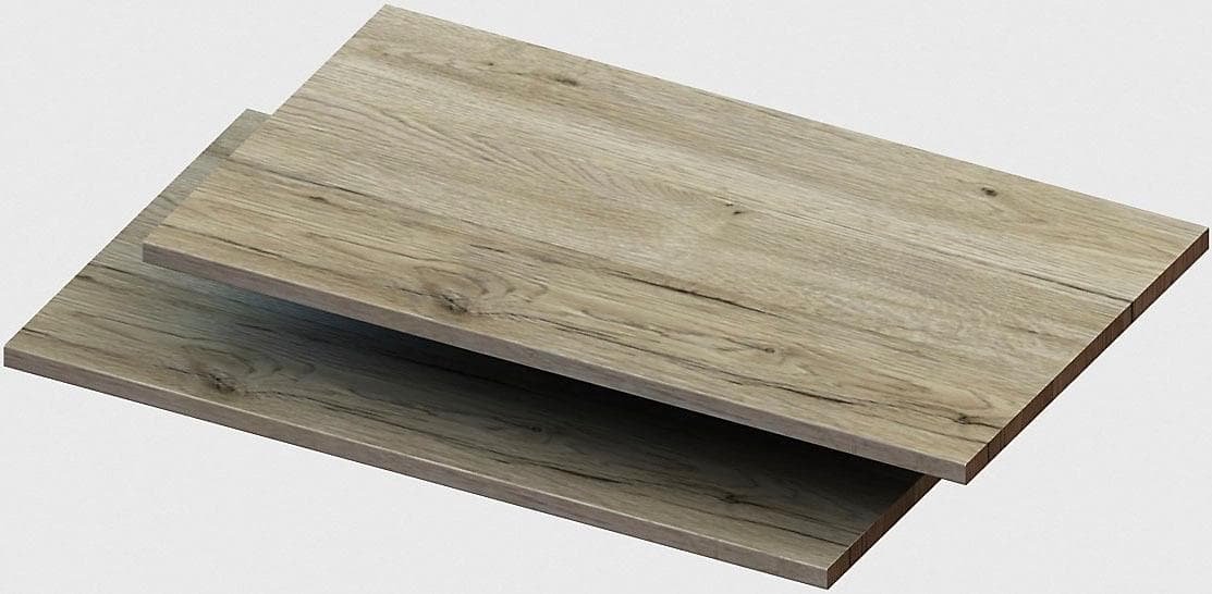 SCHLAFKONTOR Einlegeboden 2er Set Braun Eiche San Remo Holzwerkstoff