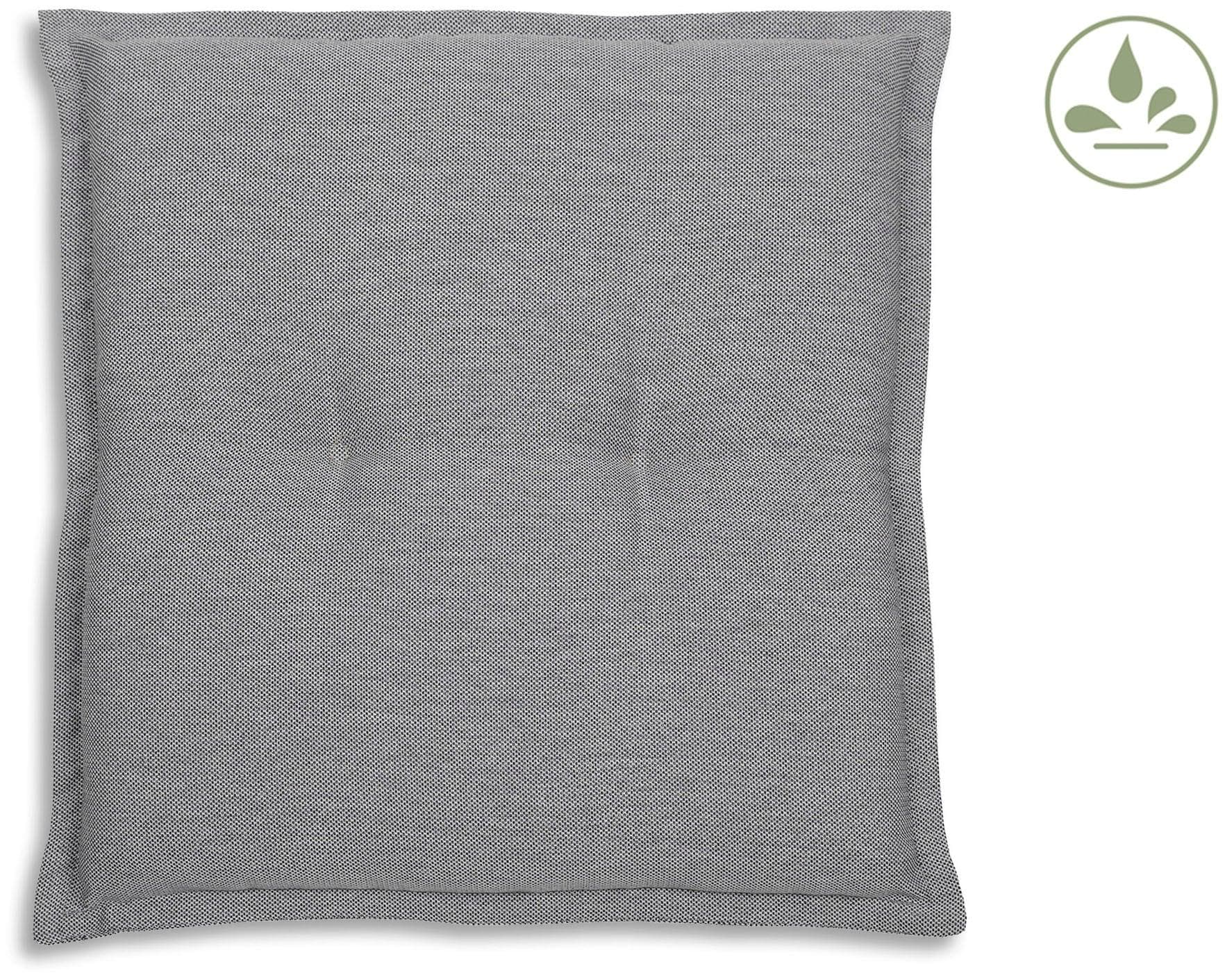 GO-DE Hockerauflage Hellgrau Polyester Wasserabweisend