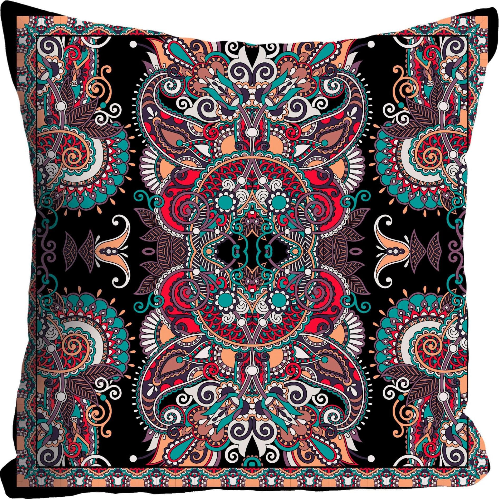 QUEENCE Dekokissenhülle Ornament Bunt Orientalisch 40x40 cm