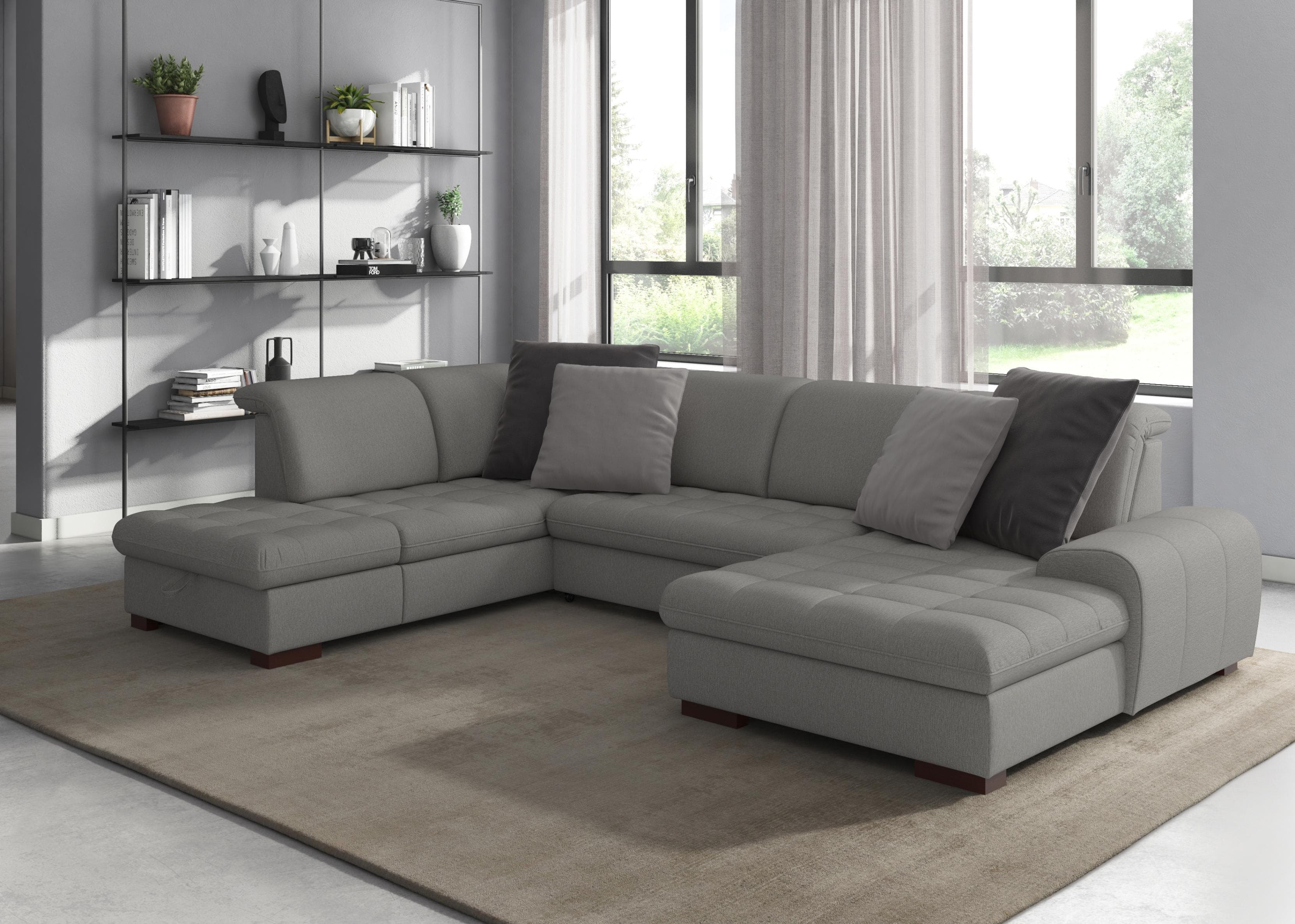 SIT & MORE Sofakissen Luxor 2-tlg. Beige Samtoptik