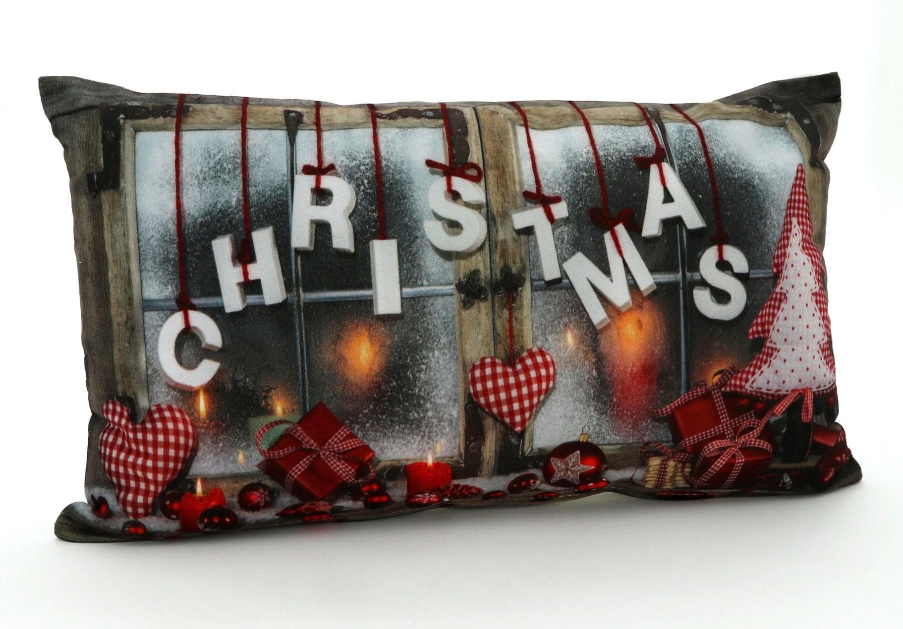 Weckbrodt Dekokissen Christmas Velour bunt 30x50 cm