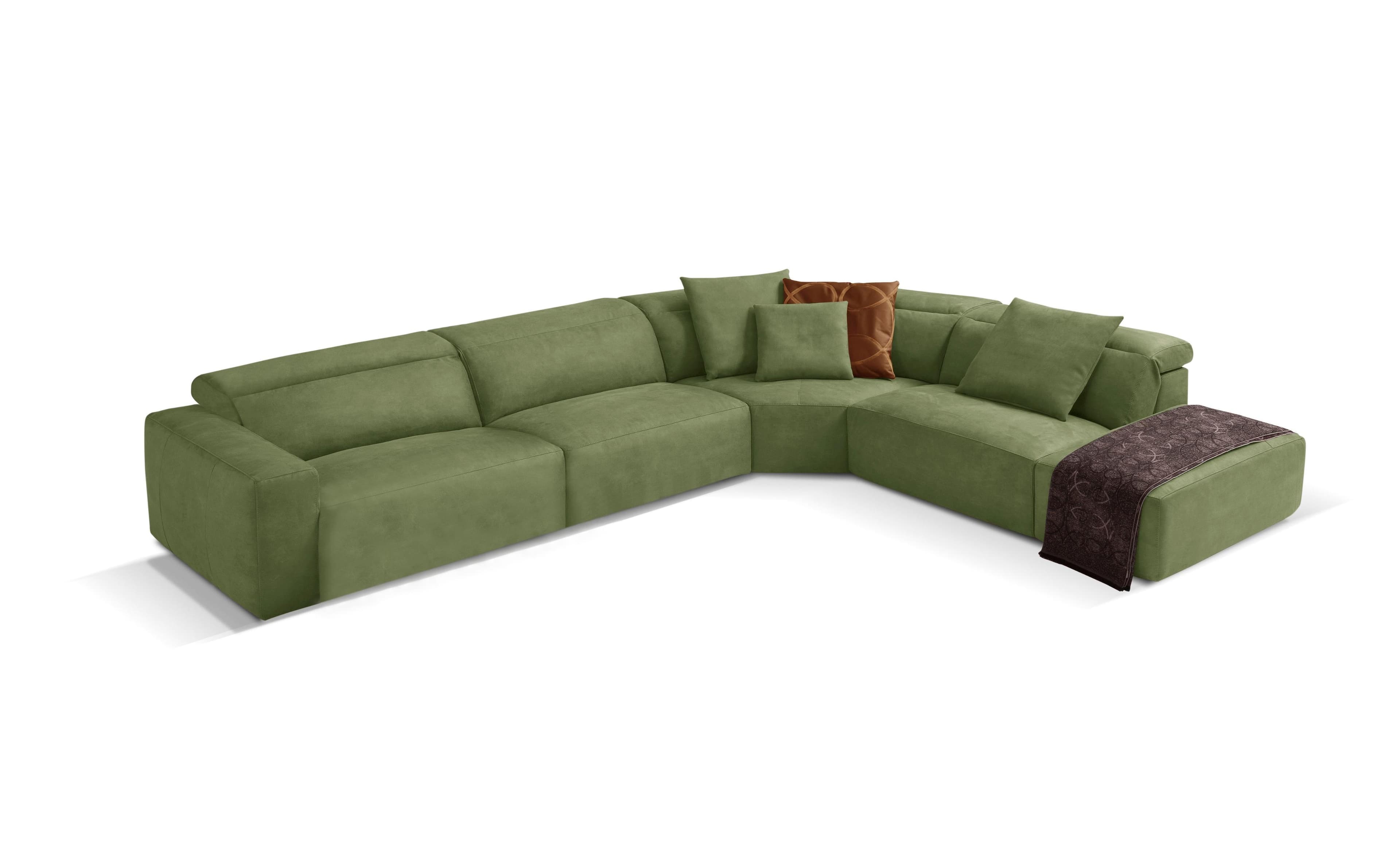 Egoitaliano Ecksofa Beverly Extravagantes Designsofa Grün Kiwi