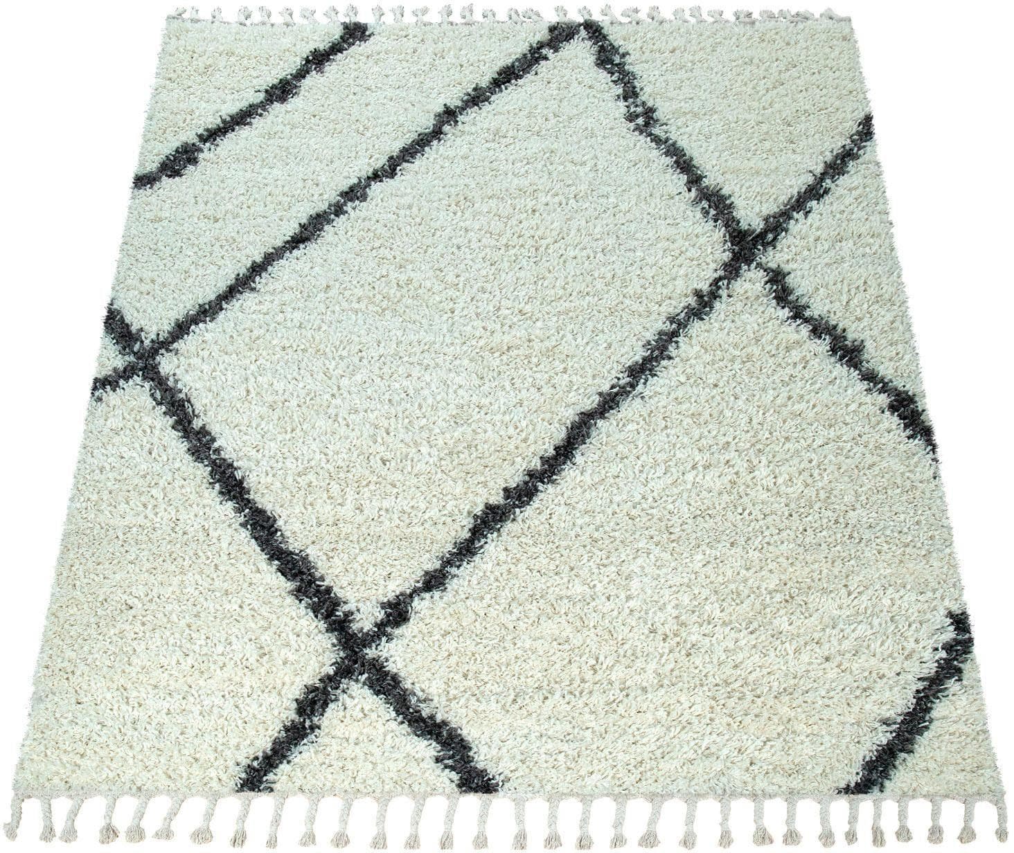 PACO HOME Hochflor-Teppich Helsinki 531 Beige Polypropylen