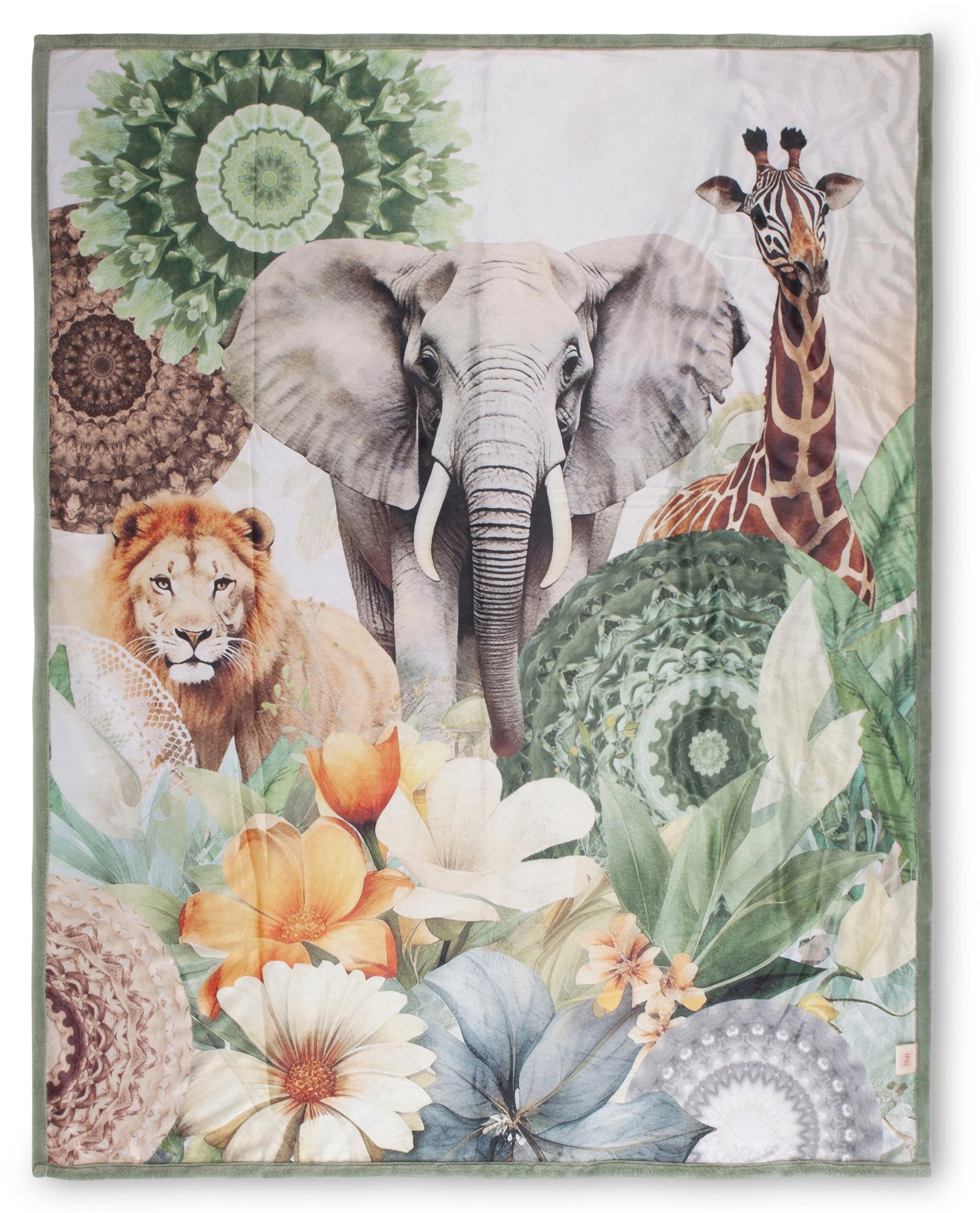 Plaid Sagadar Kuscheldecke Grün Microfaser 130x160 cm