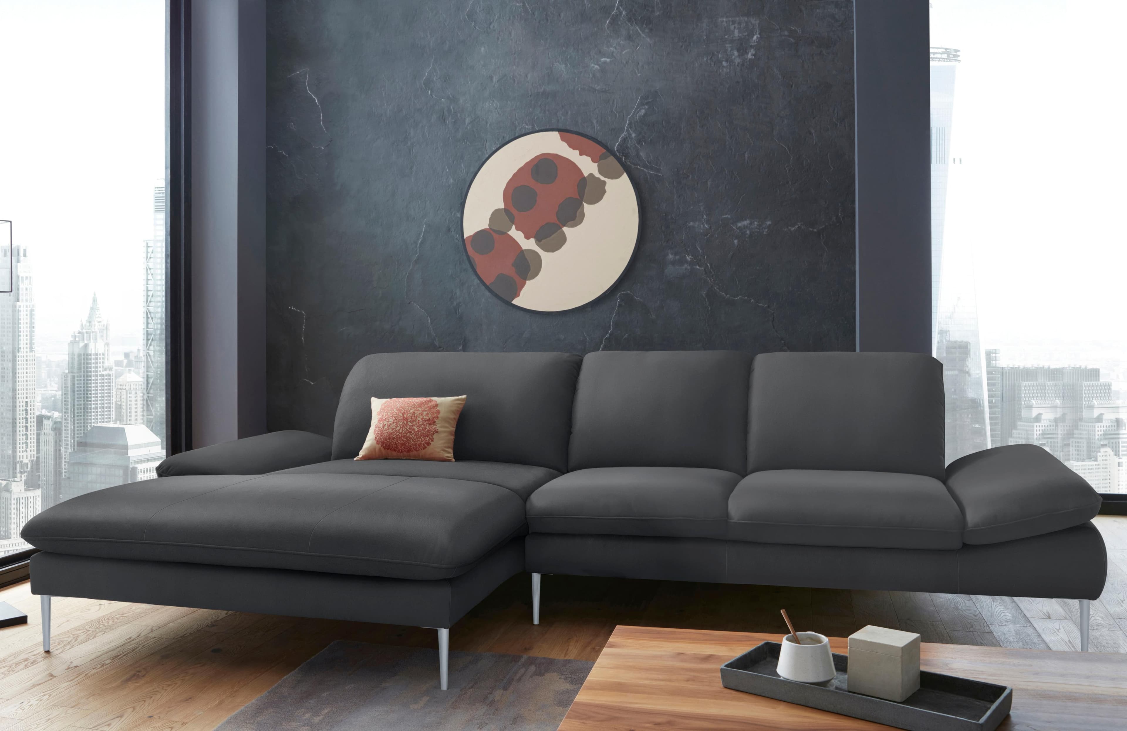 W.SCHILLIG Ecksofa enjoy&MORE Schwarz mit Verstellfunktion