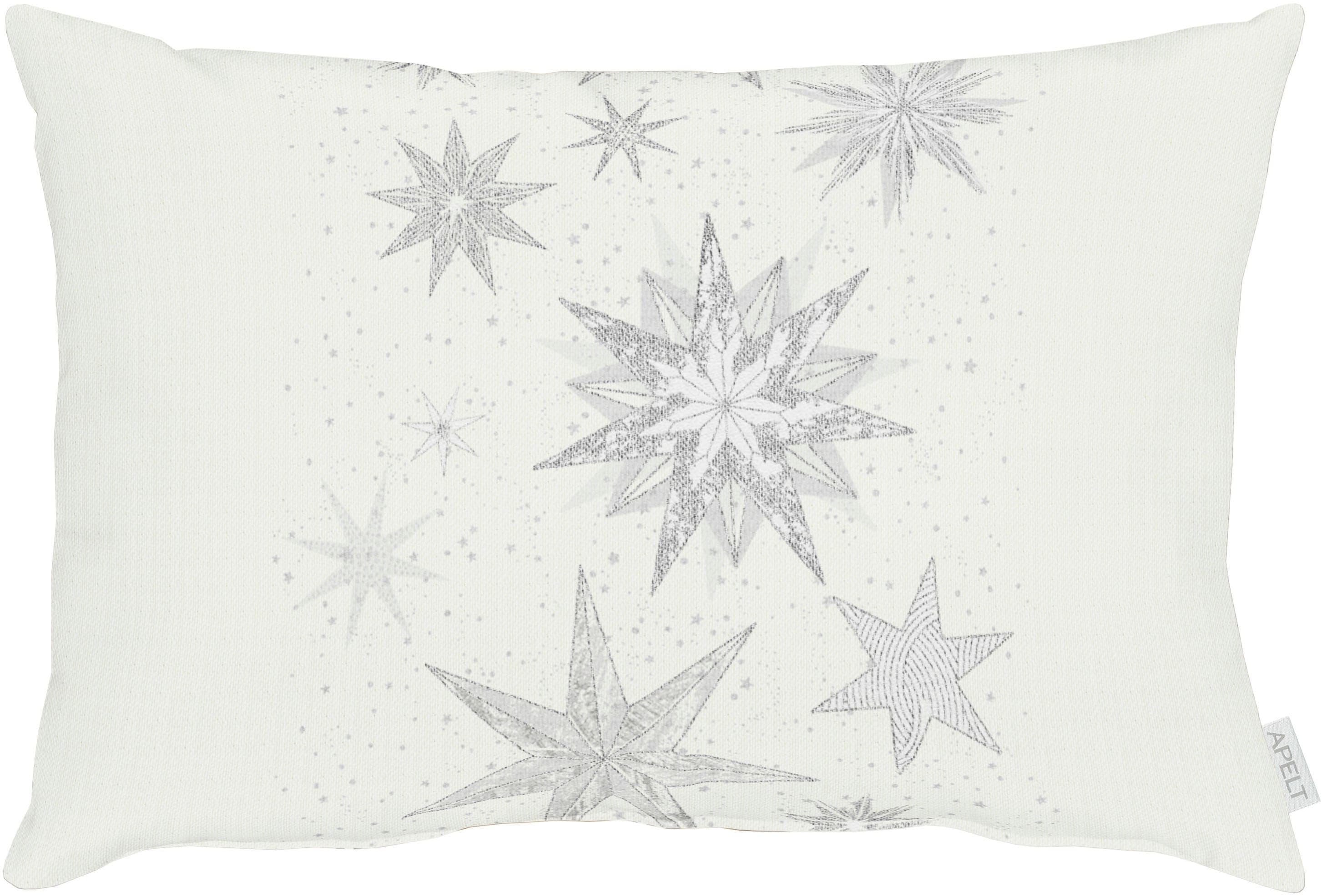 APELT Dekokissen 5843 Weiß/Silber